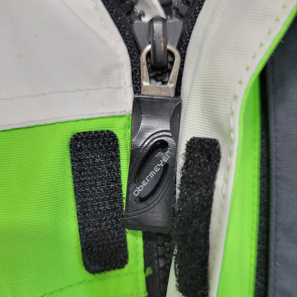 Obermeyer Snow Ski Winter Colorblock Neon Green Junior Hixcy Jacket Coat